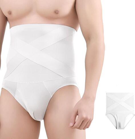 Men's Shapewear Compression Shorts | Men’s Tummy Control Body Shaper | High-waisted Stretchable Shape Underwear for Mens Soft Breathable Comfortable 3pcs (BLACK, XL) in Kuwait