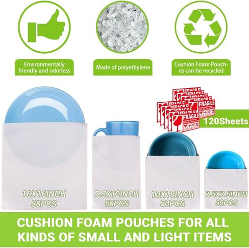 مستلزمات متحركة ، ألواح لف رغوة وسادة 200pack ، مستلزمات التعبئة للتحرك ، التعبئة ، النقل والتخزين ، ملصقات 60 فراجيل عرضية in Kuwait