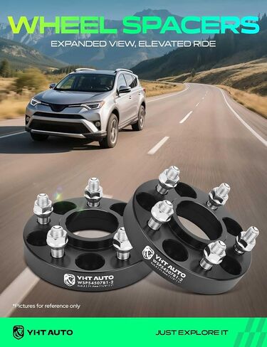 فواصل عجلات YHTAUTO 5x4.5 محور مركزية 1.25 بوصة تناسب YJ TJ XJ SJ MJ ZJ KJ KK Jeep Grand Cherokee، Wrangler، Liberty، فواصل إطارات 5x114.3 مم مع 1/2"-20 مسمار، 71.5 مم محور تتحمل 5 العروة 4 قطع in Saudi Arabia
