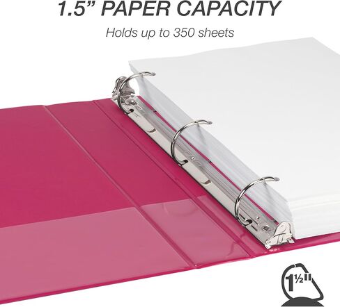 سامسيل متين 5 بوصات ، مصنوع في الولايات المتحدة الأمريكية ، D Ring Binder ، غطاء عرض واضح قابل للتخصيص ، أحمر ، 2 حزمة ، كل منها يحمل 755 صفحة in Saudi Arabia