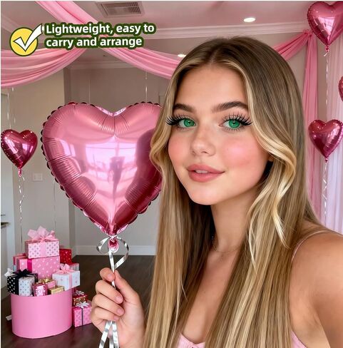 12 PCS 18 بوصة بالونات احباط القلب الأحمر ، والبالونات هيلوم لوف هيلوم لحفل زفاف ، وحفل عيد ميلاد ، وعيد الحب ، وحفل الذكرى السنوية ، وديكورات استحمام الطفل in Saudi Arabia