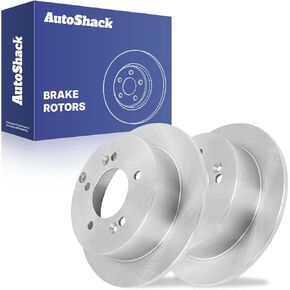 Autoshack Black Hat محفورة ودوارات فرامل متداولة في مجموعة استبدال دوارات الفرامل الخلفية لـ Hyundai Tucson XG350 2001 XG300 2005-2010 Sonata 2005-2010 Kia Sportage 2006-2010 Optima Magentis PR41341LR in Kuwait