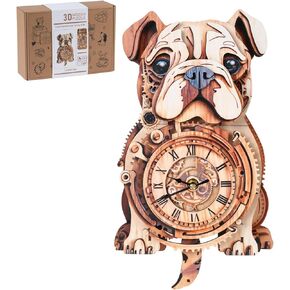 3D Wooden Puzzles for Adults, Phoenix Wall Clock DIY Set, Beginner 37 Pcs Wooden Puzzles, Creative Gift Ideas for Adults Teens in Kuwait