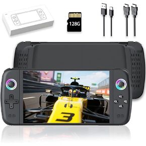 New M27 Retro Handheld Game Console,7-inch IPS Screen Portable Android Gaming Handheld,Built-in 128G with 30000 Games,Linux System,Portable Pocket Mini Arcade (Green,128g) in Saudi Arabia
