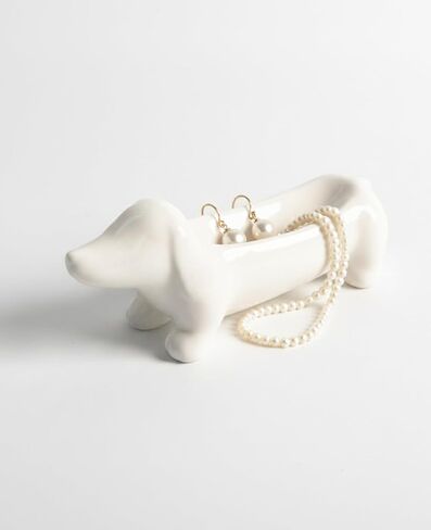 Dachshund Ring Holder, Weiner Dog Ceramic Trinket Tray for Women Men in Kuwait