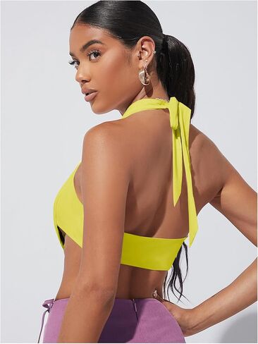 SweatyRocks HALTER'S HALTER TOP Out Out Out Outless Y2K CROPUT TOPLOAR TOP in Saudi Arabia