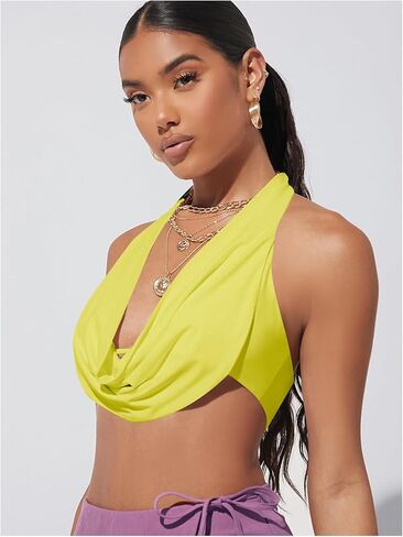 SweatyRocks HALTER'S HALTER TOP Out Out Out Outless Y2K CROPUT TOPLOAR TOP in Saudi Arabia
