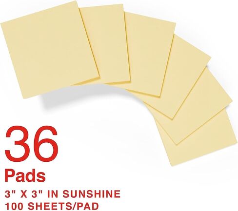 Staples 565438 Stickies Pop-Up Standard Notes 3-Inch X 3-Inch Yellow 100 Sh./Pad 12 Pads/Pk in Saudi Arabia