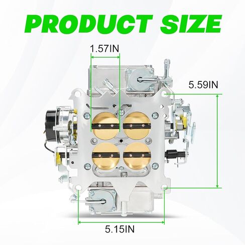 Carburetor 4150 Model/650 CFM/4 برميل/مدخل مزدوج للوقود متوافق مع Holley Quick Fuel Brawler Diecast Carburetors الخنق الكهربائي الثانوي الميكانيكي ، شفة التجويف المربع استبدال BR-67255 in Kuwait