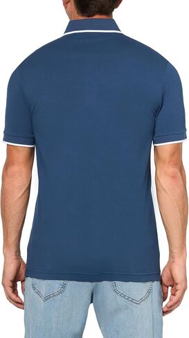 BOSS, Square Patch Logo Slim Fit Cotton Polo Shirt, Brown Rust, L in Saudi Arabia