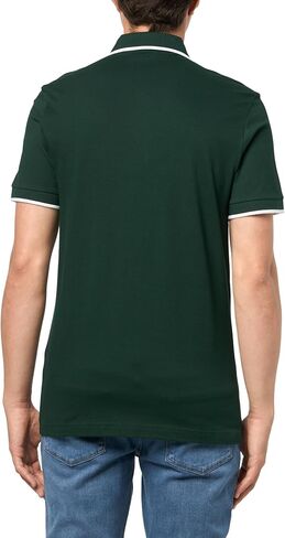 Boss ، Square Patch Logo Slim Fit Cotton Cotton Polo Sirt ، Brown Rust ، L. in Kuwait