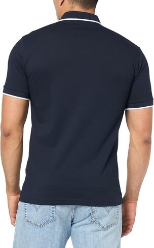 Boss ، Square Patch Logo Slim Fit Cotton Cotton Polo Sirt ، Brown Rust ، L. in Kuwait