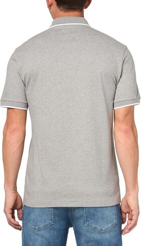 Boss ، Square Patch Logo Slim Fit Cotton Cotton Polo Sirt ، Brown Rust ، L. in Kuwait