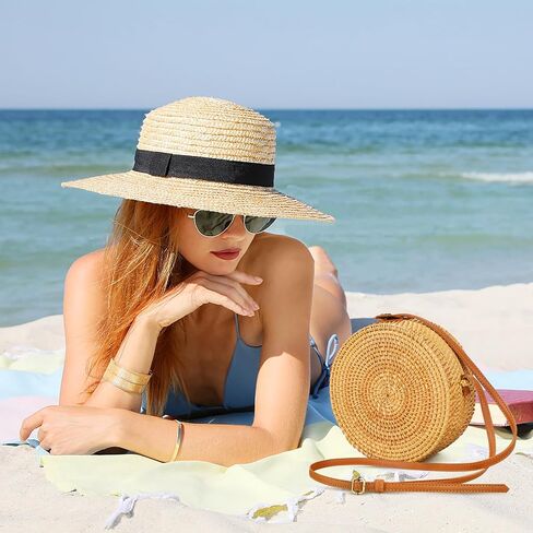 Handwoven Round Rattan Bag Purse for Women, Tote Basket Circle Boho Bag Bali in Saudi Arabia