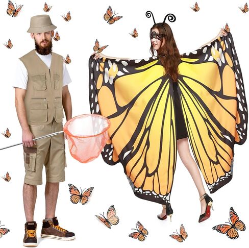 17 PCS Halloween زوجين زوجين لفراشة البالغين وملابس العوز الفراشة الزوجين للنساء من الرجال in Kuwait