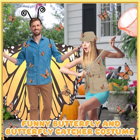 17 PCS Halloween زوجين زوجين لفراشة البالغين وملابس العوز الفراشة الزوجين للنساء من الرجال in Kuwait