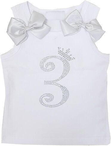 Kirei Sui Girls Rhinestone Number Birthday Tank Top in Saudi Arabia