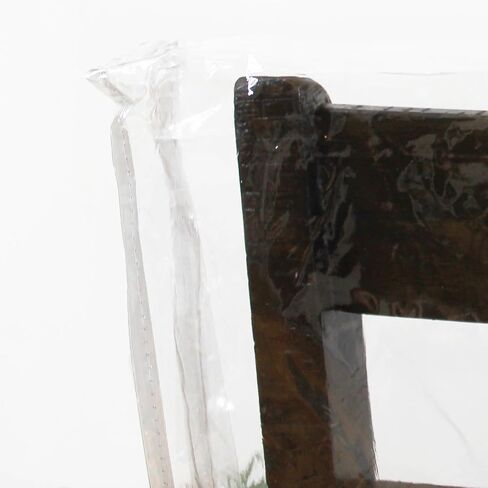 LAMINET New & Improved Deluxe Heavy-Duty Waterproof Spill Resistant Removable Crystal-Clear Plastic Adjustable Patented Chair Seat Protector - Fits Chair Seats Up to 21″ x 21″ - Set of 4 in Kuwait