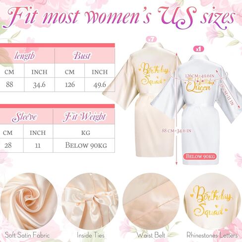 Coume 48 قطعة من أردية عيد الميلاد للنساء Queen Squad Robe النظارات الشمسية Scrunchie عصابات الرأس مشط حقيبة لعيد الميلاد in Kuwait