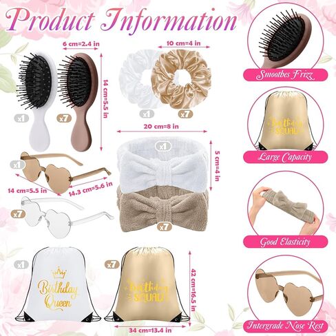 Coume 48 قطعة من أردية عيد الميلاد للنساء Queen Squad Robe النظارات الشمسية Scrunchie عصابات الرأس مشط حقيبة لعيد الميلاد in Kuwait