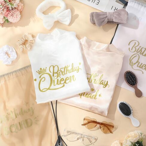 Coume 48 قطعة من أردية عيد الميلاد للنساء Queen Squad Robe النظارات الشمسية Scrunchie عصابات الرأس مشط حقيبة لعيد الميلاد in Kuwait