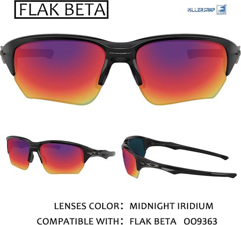 Flak Beta OO9363 استبدال العدسات/لوحة الأنف متوافقة مع طراز Sunglass Oakley in Kuwait