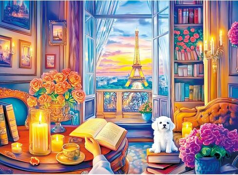 300 Pieces Puzzles for Adults,Seaside Flower Shop & Cat Puzzle for Adult,300 Pieces Puzzles for Adults Large Piece,Summer Puzzle for Kids Ages 8-10,Challenging Family Game, 20.5 x 15 in in Saudi Arabia