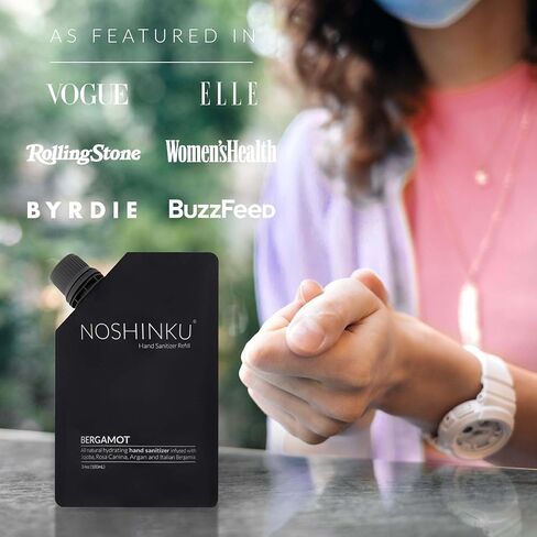 Noshinku Pocket Hand Sanitizer Spray Refill Pouch, Natural Moisturizing Hand Sanitizer Refill With 70% Sugarcane-Derived Alcohol, 200 mL (3.40 Fl Oz (Pack of 2), Lavendula) in Saudi Arabia