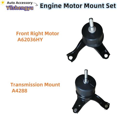 4Pcs Engine Motor Transmission Mount Set Compatible with Santa Fe 2010-2012 Fits for Sorento 2011-2013 L4 2.4L 3.5L FWD Replacement for 218302P000 218302P60 218302P400 218302P500 in Kuwait
