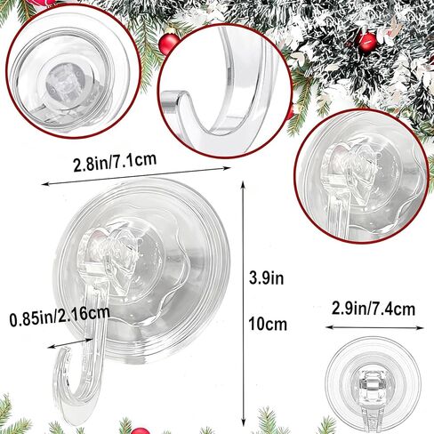 3 Pack Wreath-Hanger,22 LB Heavy Duty Waterproof Removable Suction Cup Wreath-Hooks for Halloween Christmas Décor, Large Wreath Holder for Window Glass Smooth Doors Tiles Welcome Sign (Grey) in Kuwait