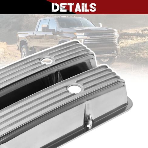 Aluminum Tall Valve Covers for Chevy SBC 1958-1986 283 302 305 327 350 383 400 Engine Small Block Black Coated Valve Covers in Kuwait