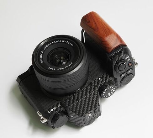 Handmade Wood Hand Grip Holder Handle for X-S20 XS20 Camera with Alloy Baseplate (Ebony(Black Alloy Base)) in Kuwait