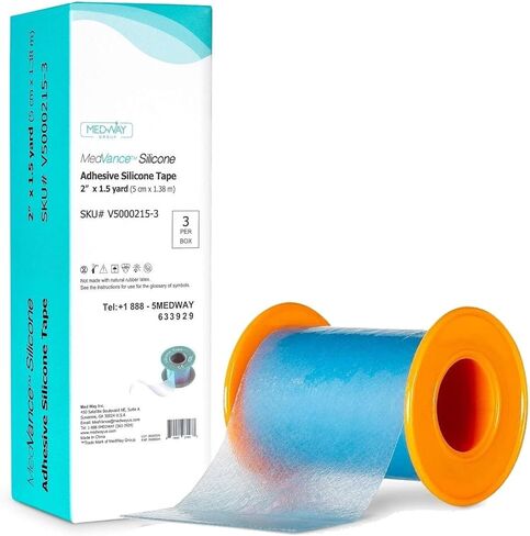 MedVance Silicone Tape 2" Wide Soft with Perforation and Cuttable (1 Pack, 5 Yards) in Saudi Arabia