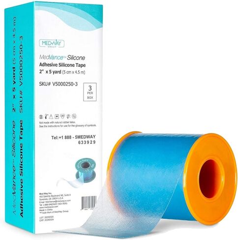 MedVance Silicone Tape 2" Wide Soft with Perforation and Cuttable (1 Pack, 5 Yards) in Saudi Arabia