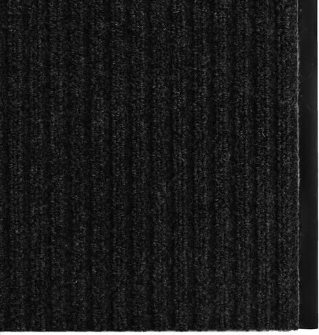 iCustomRug Heavy Duty Interior/Exterior Waterproof Utility Ribbed Vinyl Back Runner, 70 Sizes for Doorway, Balcony, Hallway, Commercial Space 4' X 52' Charcoal in Saudi Arabia