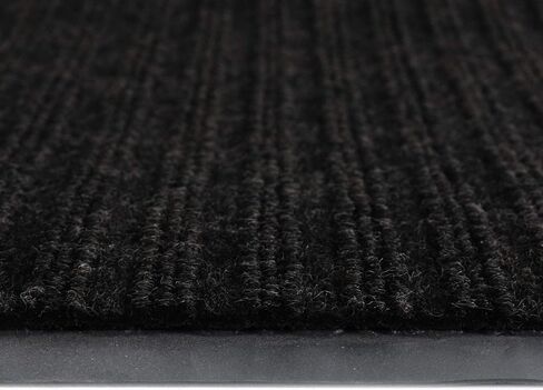 iCustomRug Heavy Duty Interior/Exterior Waterproof Utility Ribbed Vinyl Back Runner, 70 Sizes for Doorway, Balcony, Hallway, Commercial Space 4' X 52' Charcoal in Saudi Arabia