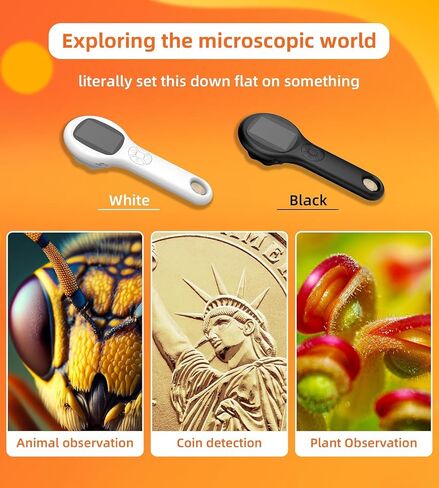 المجهر للأطفال ، ألعاب مجموعة العلوم التعليمية الكاميرا الزجاجية الرقمية المكبرة باليد ، Macro Fix Focus Mini Microscopes 500x التكبير ، تكبير 4x ، التعلم التفاعلي in Kuwait
