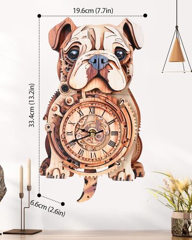 3D Wooden Puzzles for Adults, Phoenix Wall Clock DIY Set, Beginner 37 Pcs Wooden Puzzles, Creative Gift Ideas for Adults Teens in Kuwait