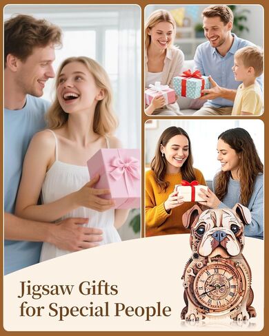 3D Wooden Puzzles for Adults, Phoenix Wall Clock DIY Set, Beginner 37 Pcs Wooden Puzzles, Creative Gift Ideas for Adults Teens in Kuwait