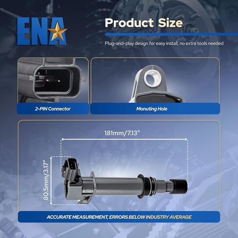 حزم ملف الإشعال ENA UF270 4.7 V8 وشمعات الإشعال المتوافقة مع 2000 2001 2002 2003 2004 2005 2006 2007 دودج دورانجو رام 1500 داكوتا جيب جراند شيروكي مجموعة من 8 in Saudi Arabia