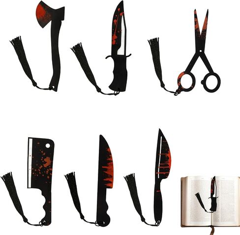 6pcs Halloween Acrylic Starks ، Funny Horror Lonor Louginations Supplies Mounders Page Page ، و Movelty Affice Aids Book Gifts Forms for Halloween in Saudi Arabia