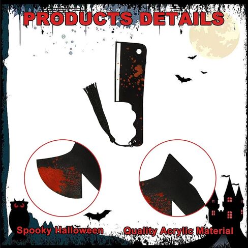 6pcs Halloween Acrylic Starks ، Funny Horror Lonor Louginations Supplies Mounders Page Page ، و Movelty Affice Aids Book Gifts Forms for Halloween in Saudi Arabia