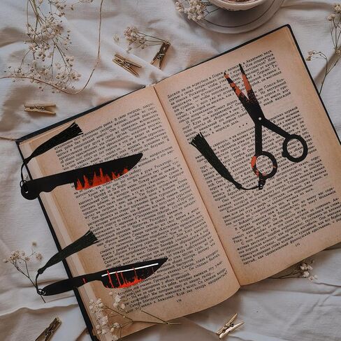 6pcs Halloween Acrylic Starks ، Funny Horror Lonor Louginations Supplies Mounders Page Page ، و Movelty Affice Aids Book Gifts Forms for Halloween in Saudi Arabia