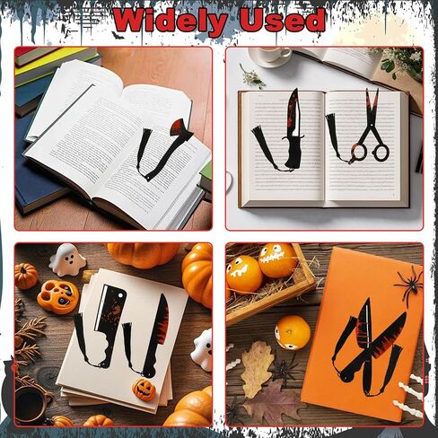6pcs Halloween Acrylic Starks ، Funny Horror Lonor Louginations Supplies Mounders Page Page ، و Movelty Affice Aids Book Gifts Forms for Halloween in Saudi Arabia