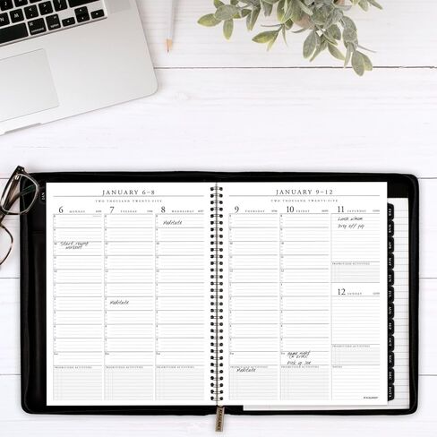 AT-A-GLANCE 2026 Appointment Book Planner, Weekly & Monthly, 8-1/4" x 11", Large, Executive, Zipper, Black (70NX810526) in Saudi Arabia