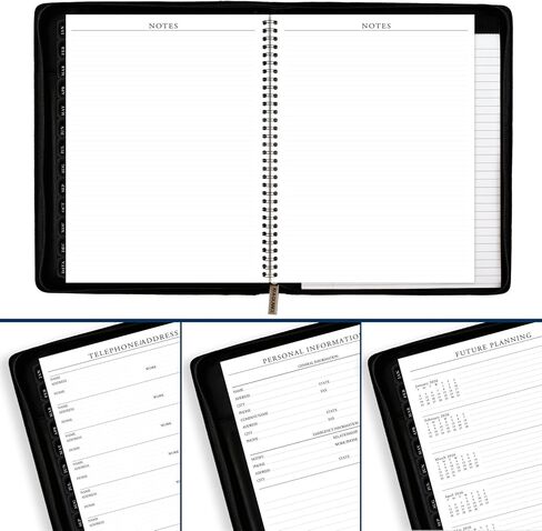 AT-A-GLANCE 2026 Appointment Book Planner, Weekly & Monthly, 8-1/4" x 11", Large, Executive, Zipper, Black (70NX810526) in Saudi Arabia