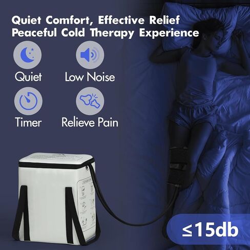 Cold Therapy Machine with Timer, 19 QT Ice Machine for Knee After Surgery, Pain Relief System, Comfort Pad for Knees Shoulders Waist and Elbows, Silent Pump, Ideal for Sports sprains in Saudi Arabia