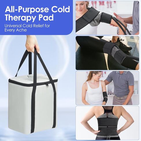 Cold Therapy Machine with Timer, 19 QT Ice Machine for Knee After Surgery, Pain Relief System, Comfort Pad for Knees Shoulders Waist and Elbows, Silent Pump, Ideal for Sports sprains in Saudi Arabia