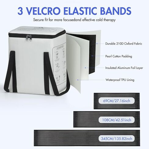 Cold Therapy Machine with Timer, 19 QT Ice Machine for Knee After Surgery, Pain Relief System, Comfort Pad for Knees Shoulders Waist and Elbows, Silent Pump, Ideal for Sports sprains in Saudi Arabia