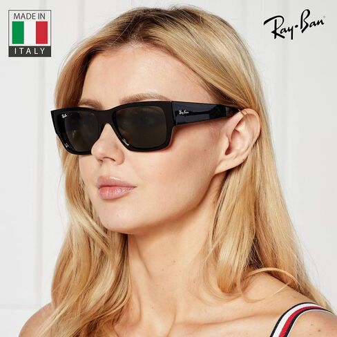 Ray-Ban RB0947S CARLOS RESTANGLE شكل نظارة شمسية مع حزمة مجموعة النظارات الرسمية in Kuwait